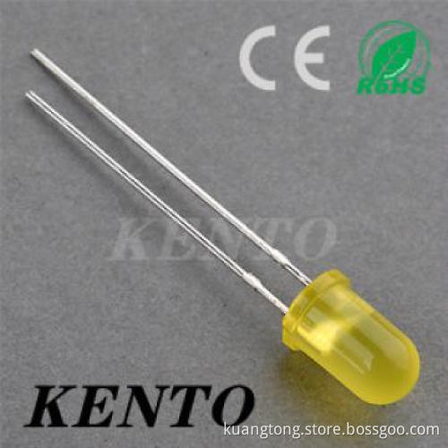 Diffused Yellow Ultra bright Long 3mm Led Emitting Diode For Display